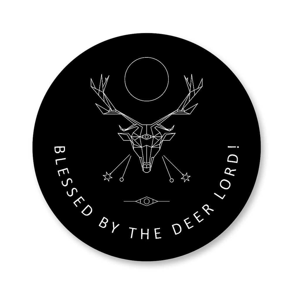 deer lord blessed by the herd sticker winner of the sticker contest